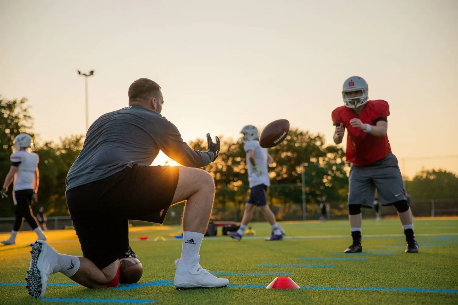 Training an der heimischen Kreuzeiche: Die Reutlingen Eagles bereiten sich aufs Saisonfinale der Regionalliga Südwest vor.⇥