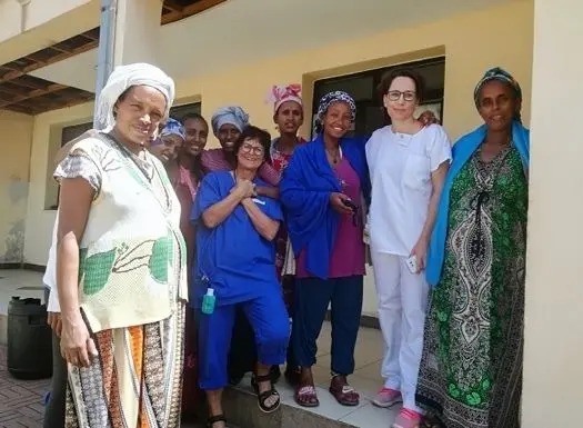 Die Böhringerin Beate Schneider bei ihrem Hilfseinsatz auf der Neugeborenen-Abteilung im Krankenhaus der Hauptstadt Asmara.