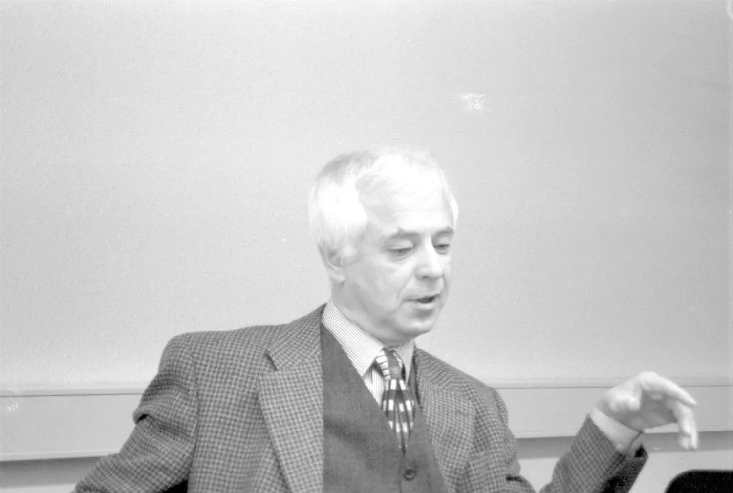 Karl Traub anno 1996, als er zu einem Redaktions-Gespräch zur SÜDWEST PRESSE kam.
