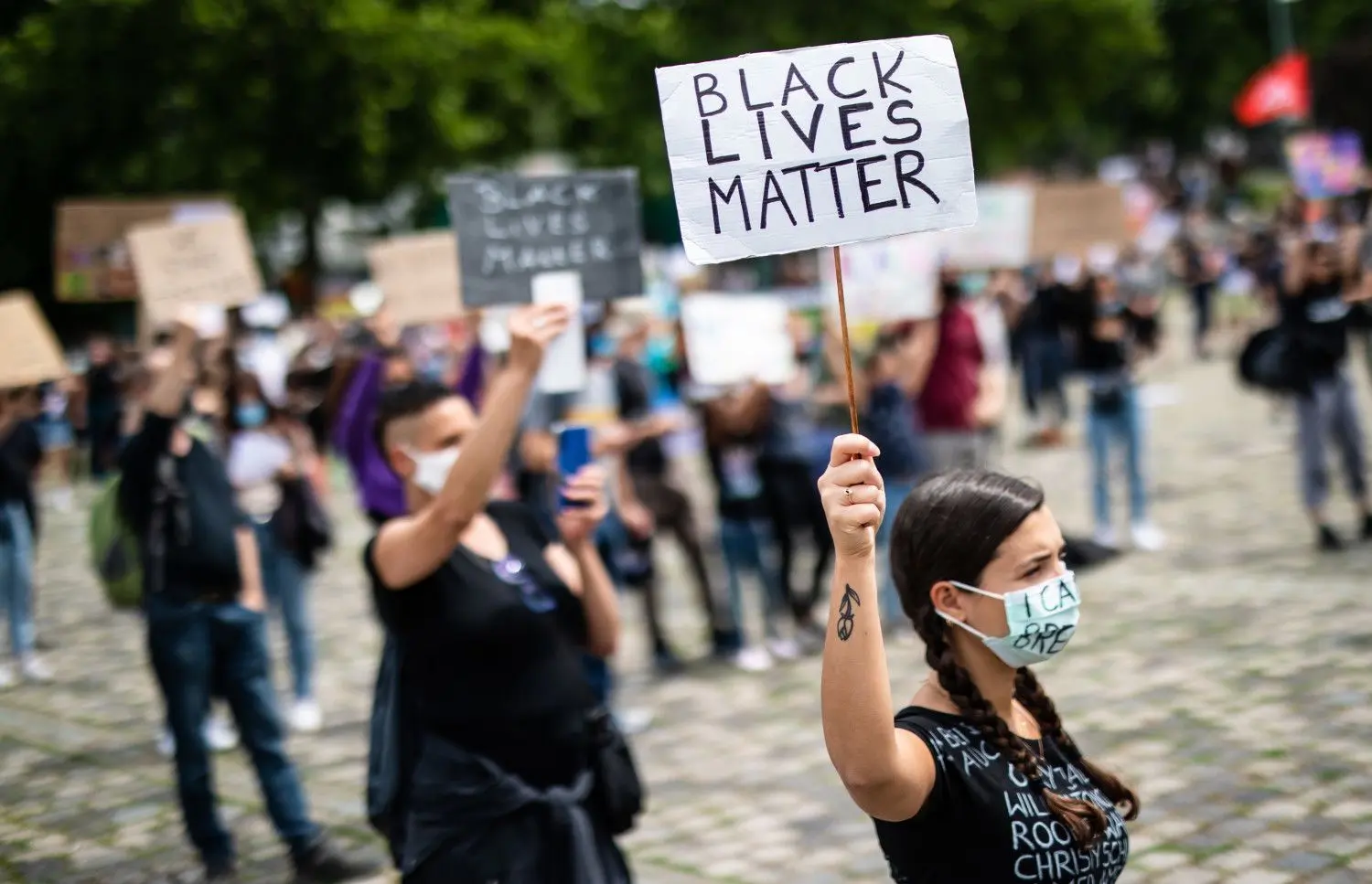 Demonstration gegen Rassismus und Polizeigewalt in Stuttgart.