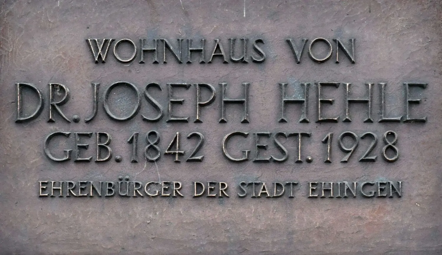 Gebäude Spitalstraße 2 - Tafel Wohnhaus Dr. Joseph Hehle⇥
