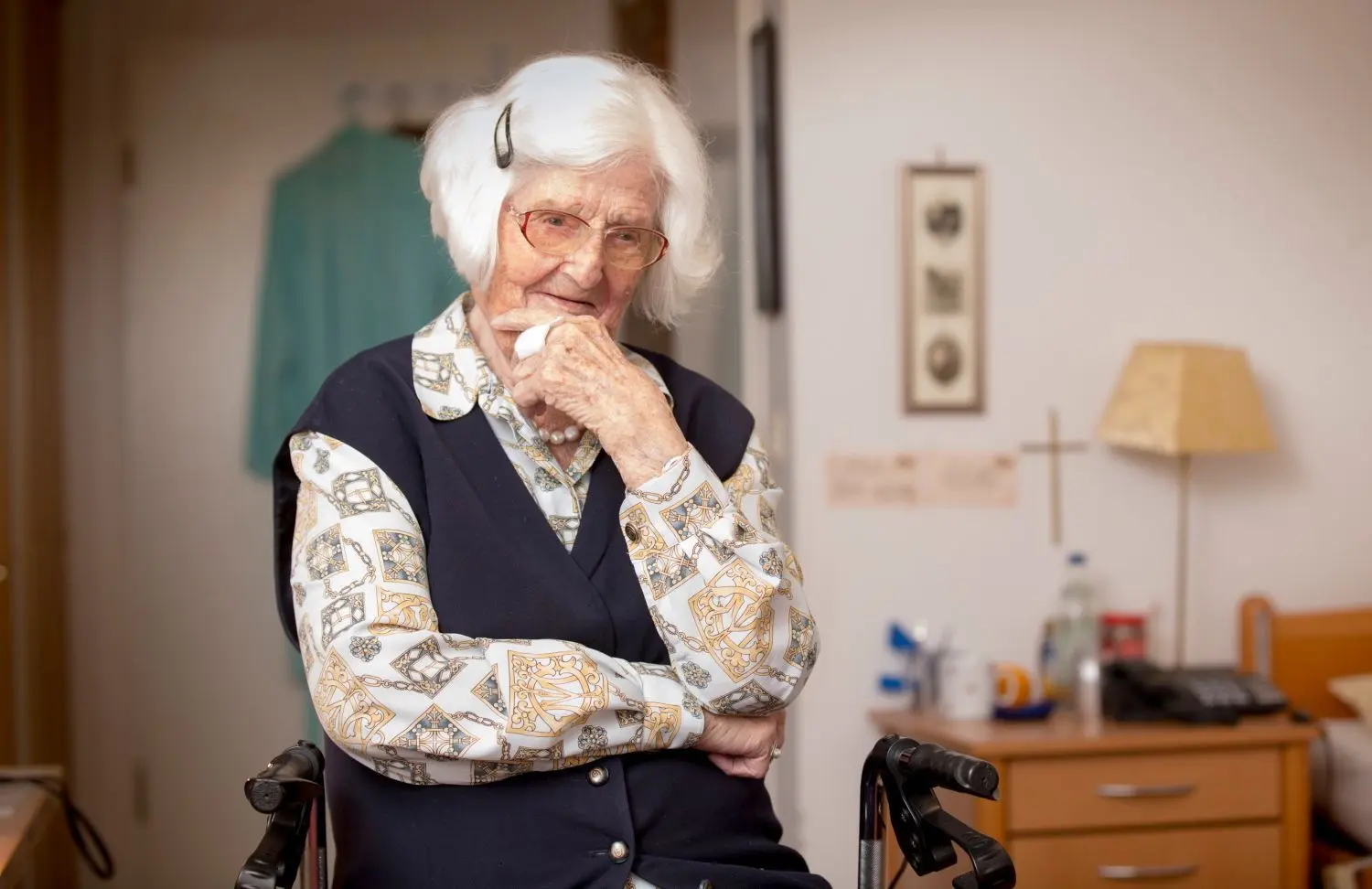 Aenne Matschewsky, wenige Tage vor ihrem 107. Geburtstag.