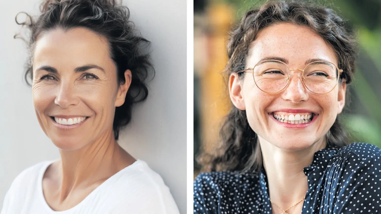Welche dieser Frauen gibt es wirklich? Links oder rechts? Eine davon hat Künstliche Intelligenz erschaffen. Die Auflösung gibt es im Text.