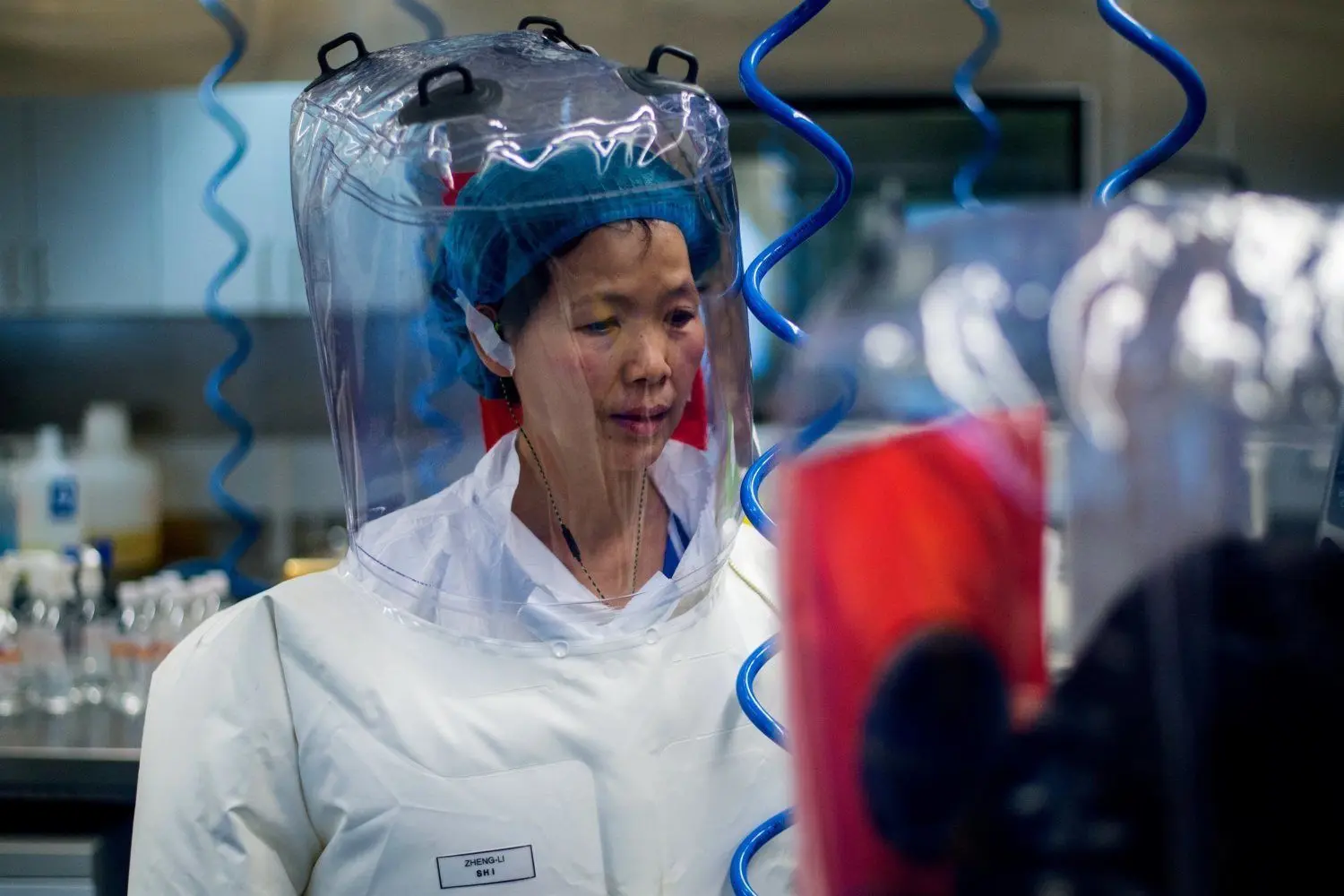 Eine Virologin in einem Labor des Instituts für Virologie in Wuhan. Kam es dort zu einem Unfall, durch den das Virus sich dann verbreiten konnte?  ⇥