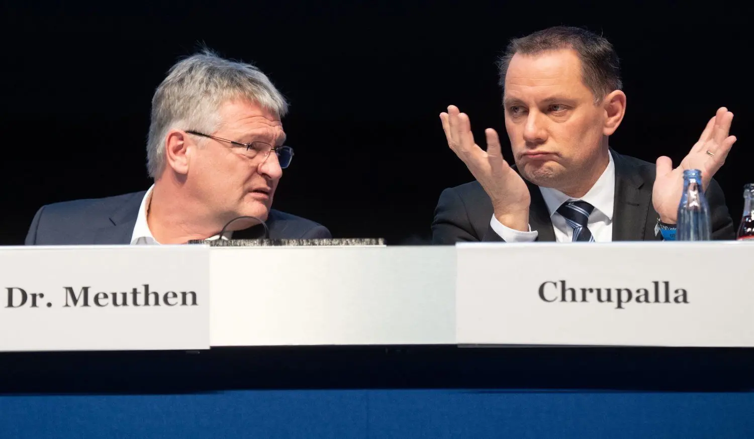 Angespanntes Verhältnis: Jörg Meuthen und Tino Chrupalla sind sich in der Causa Kalbitz uneinig.