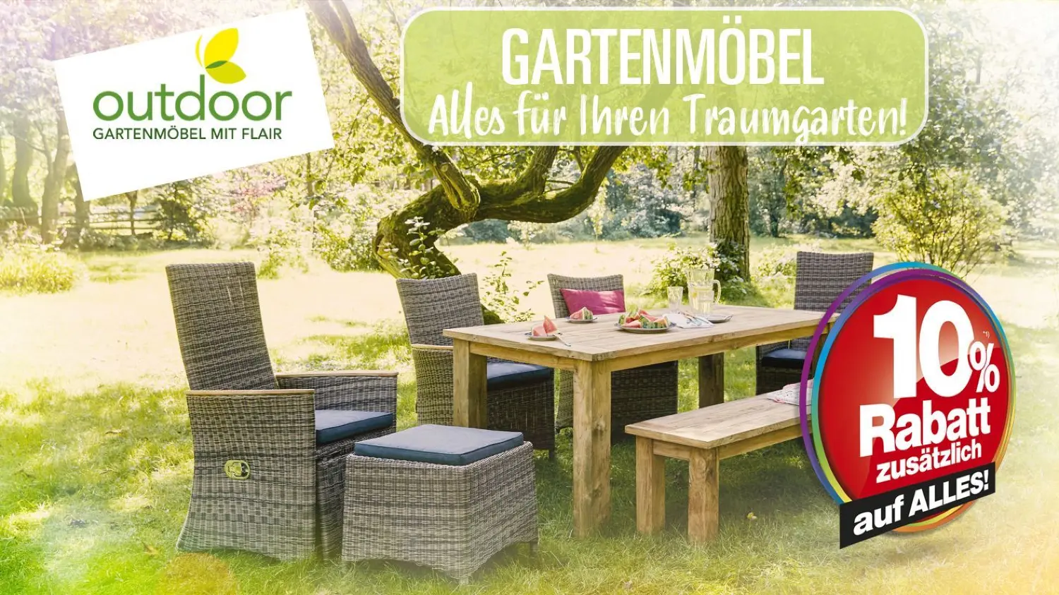 Ab nach draußen: Gartenmöbel von Outdoor für das Leben im Freien