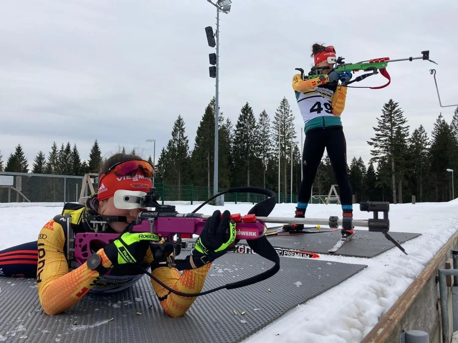 Sabrina und Mareike Braun trainieren weiterhin am Stützpunkt Notschrei.