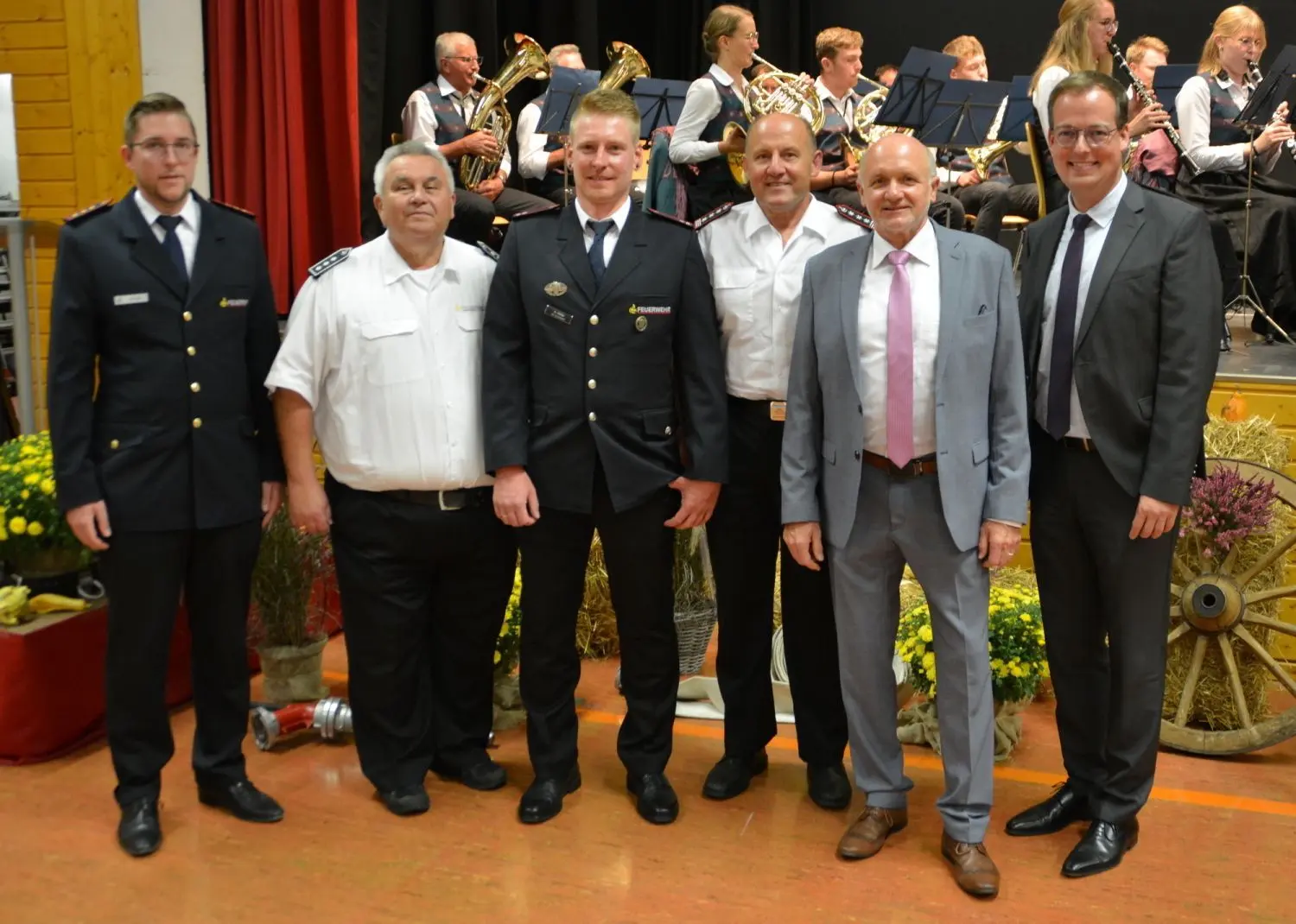 Zu den Gästen gehörten (v.l.) Stefan Jetter, Joachim Rebholz, Andreas Hörter, Bodo Schüssler, Frank Schroft.