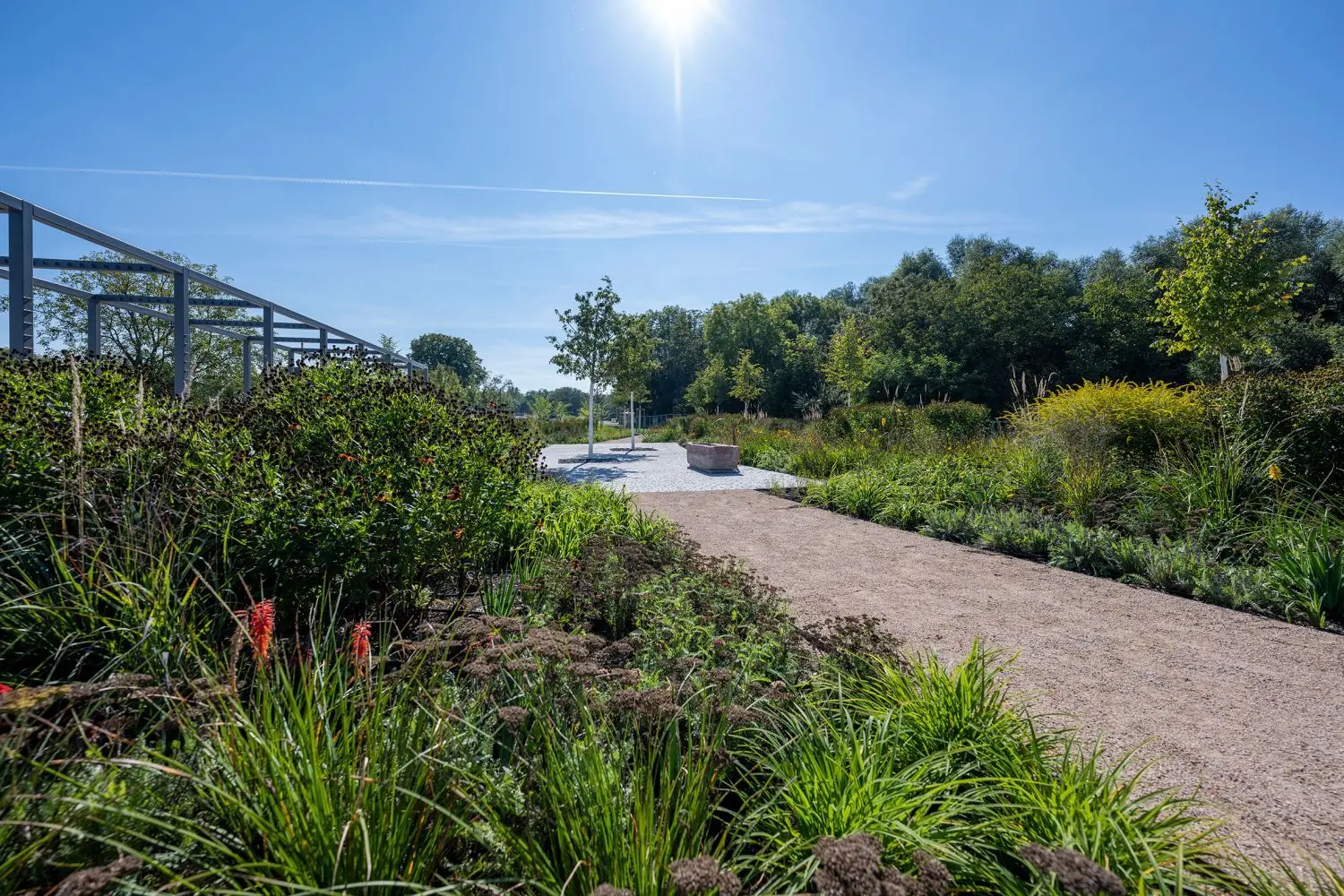 Zähringergarten der Rheinterrassen, Teil der Landesgartenschau  2022, die Freitag nach Ostern in Neuenburg öffnet.