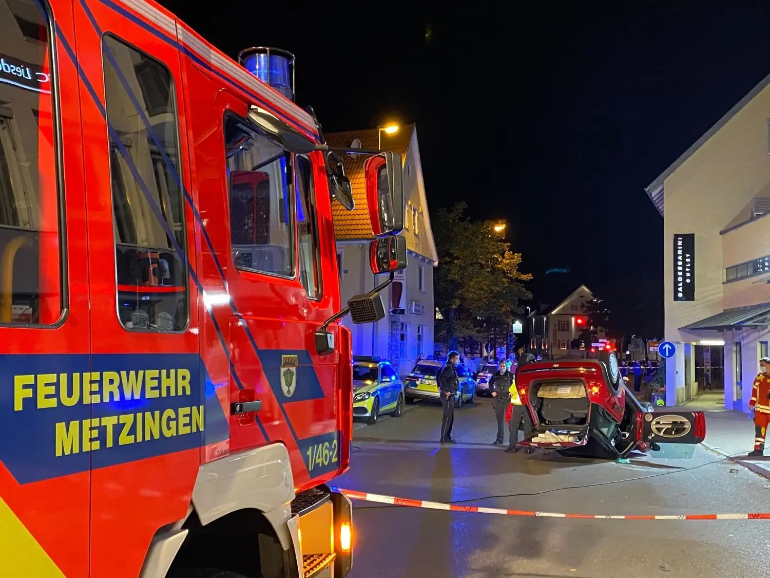Unfall in der Metzinger Stadtmitte.
