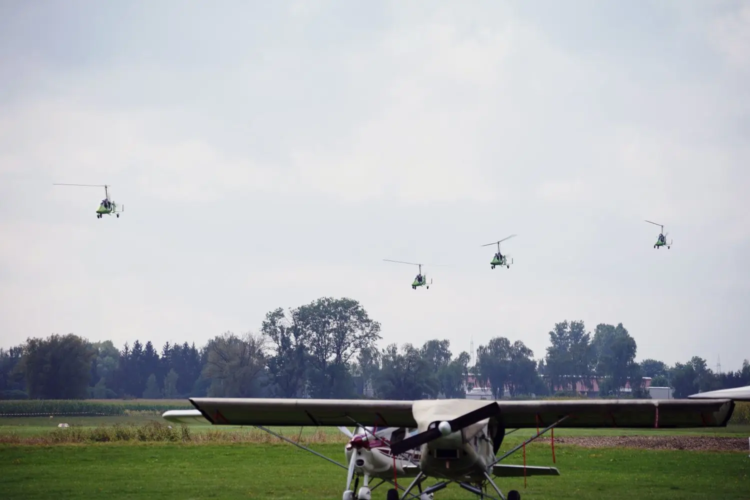 Viele Besucher haben beim Flugplatzfest in Erbach in kleinen Tragschraubern abgehoben.