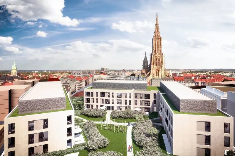 Visualisierung des Dachgartens in den Sedelhöfen.
