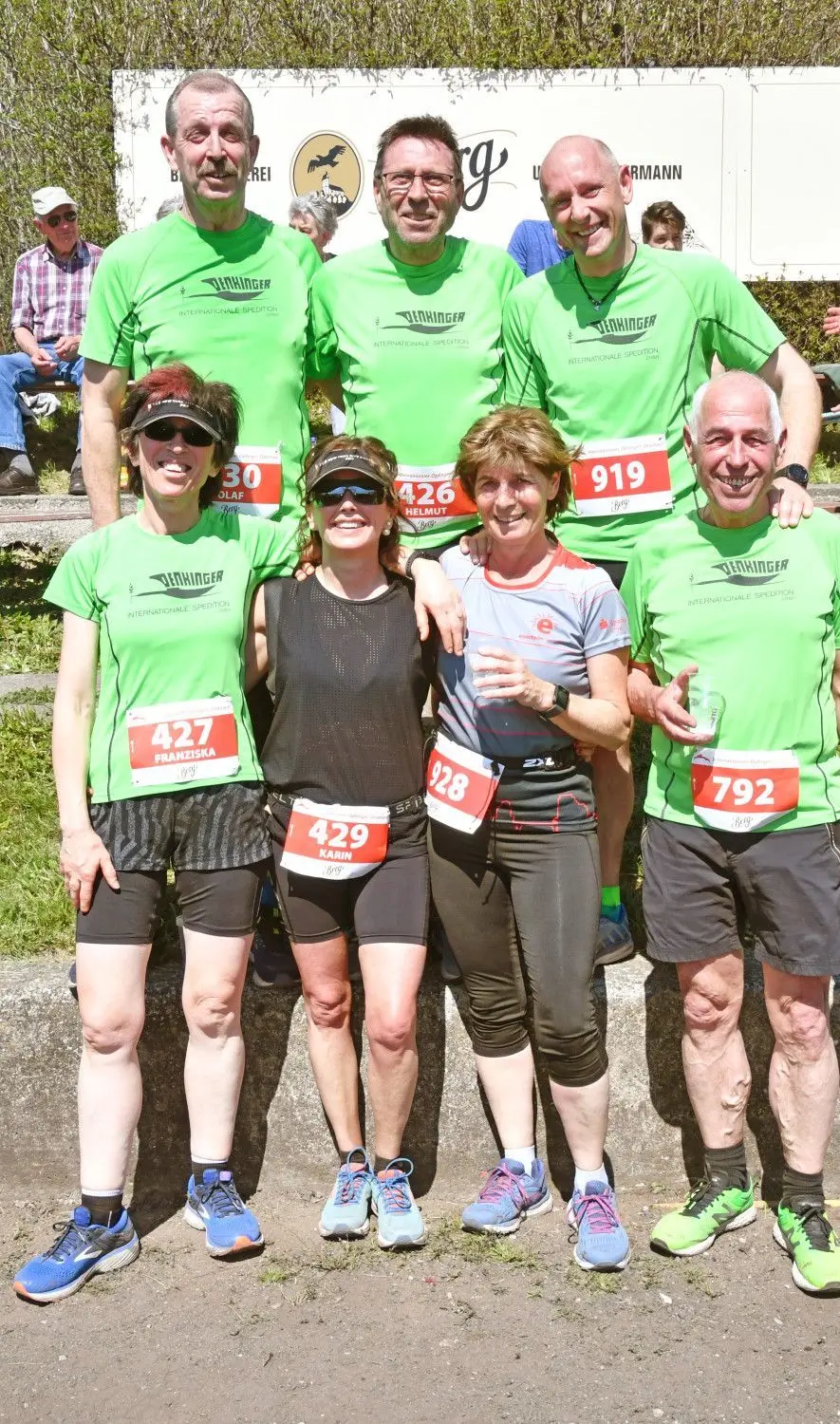 Die Lauftreff-Gruppe der TSG Ehingen hat sich in Öpfingen für den Berlin Marathon gerüstet.