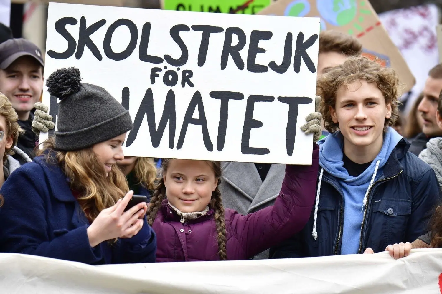 Die Klimaaktivisten Luisa Neubauer, Greta Thunberg und Jakob Blasel bei einer Kundgebung im März. Wird ihre Organisation Radikalisierungstendenzen widerstehen?