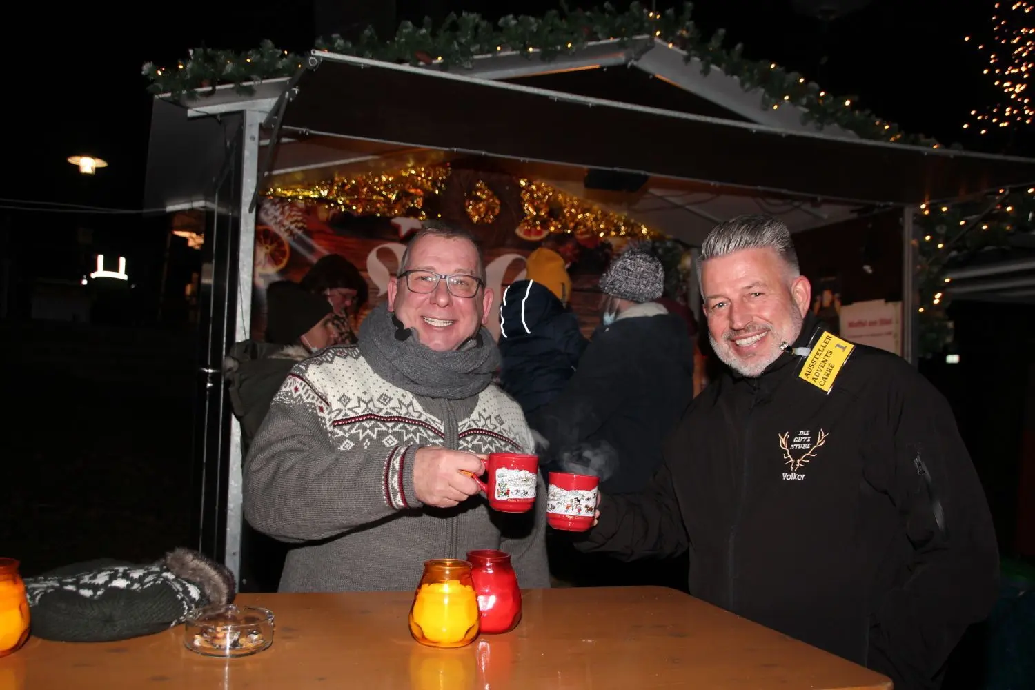 Am Abend schmeckt der Glühwein am besten.