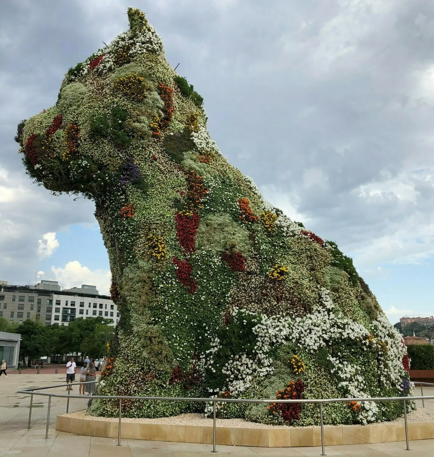 Er bewacht das Museum: „Puppy“, der mit Blumen bepflanzte, riesige Hundewelpe von Jeff Koons.