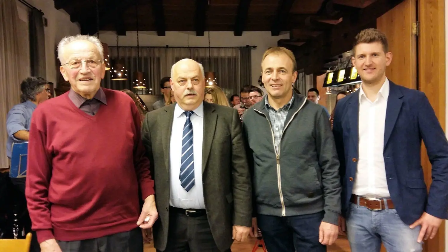 Sie haben den Musikverein Emerkingen lange Zeit bis heute geführt: Karl Egle, Hans Rieger, Roland Lang und aktueller Vorsitzender Peter Pflug (von links).