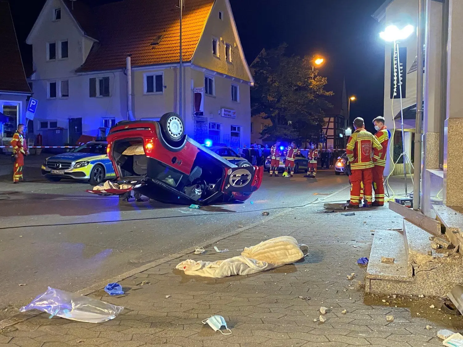 Unfall in der Metzinger Stadtmitte.