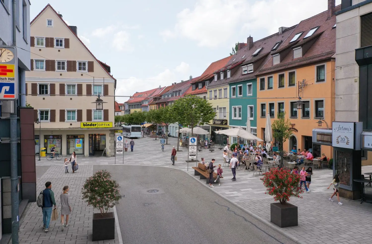 Verkehrsversuch Crailsheim Visualisierung Karlstraße, Situation neu⇥