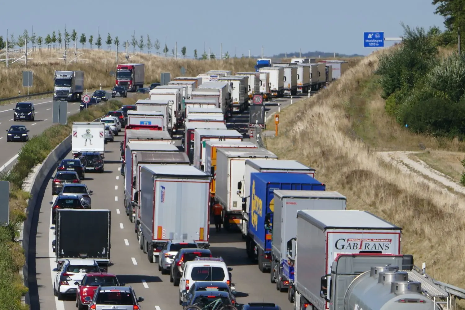 Elegantes Stau Auf A8 Richtung Stuttgart Fotos