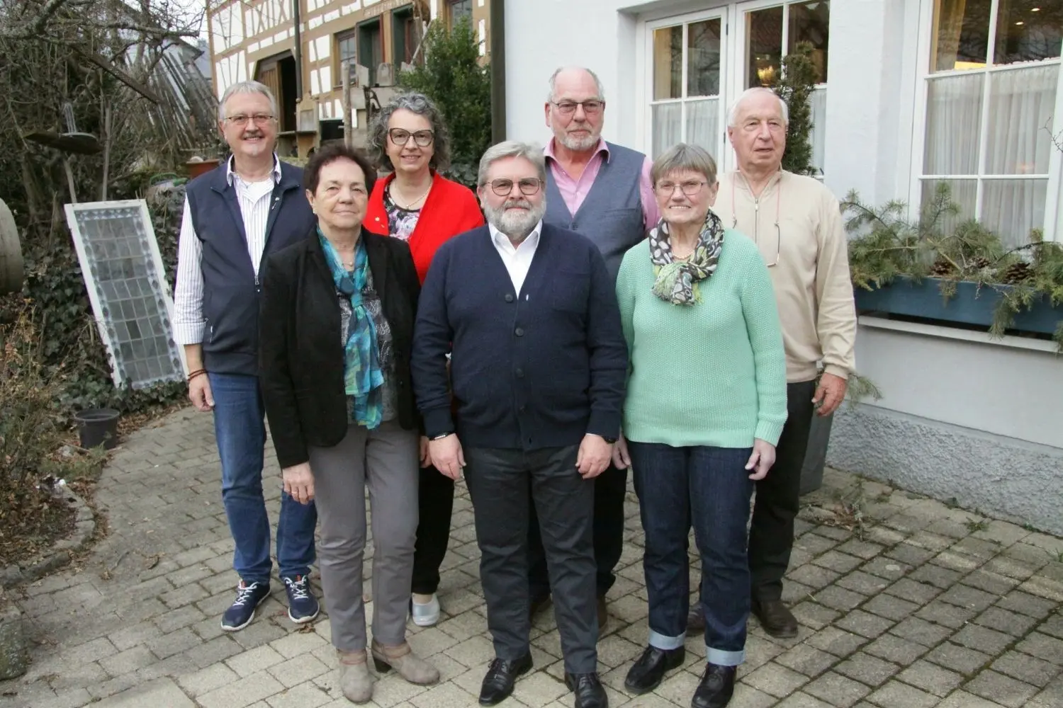 Die aktuelle Vorstandschaft im Jubiläumsjahr mit Roland Sauter vorne in der Mitte.⇥