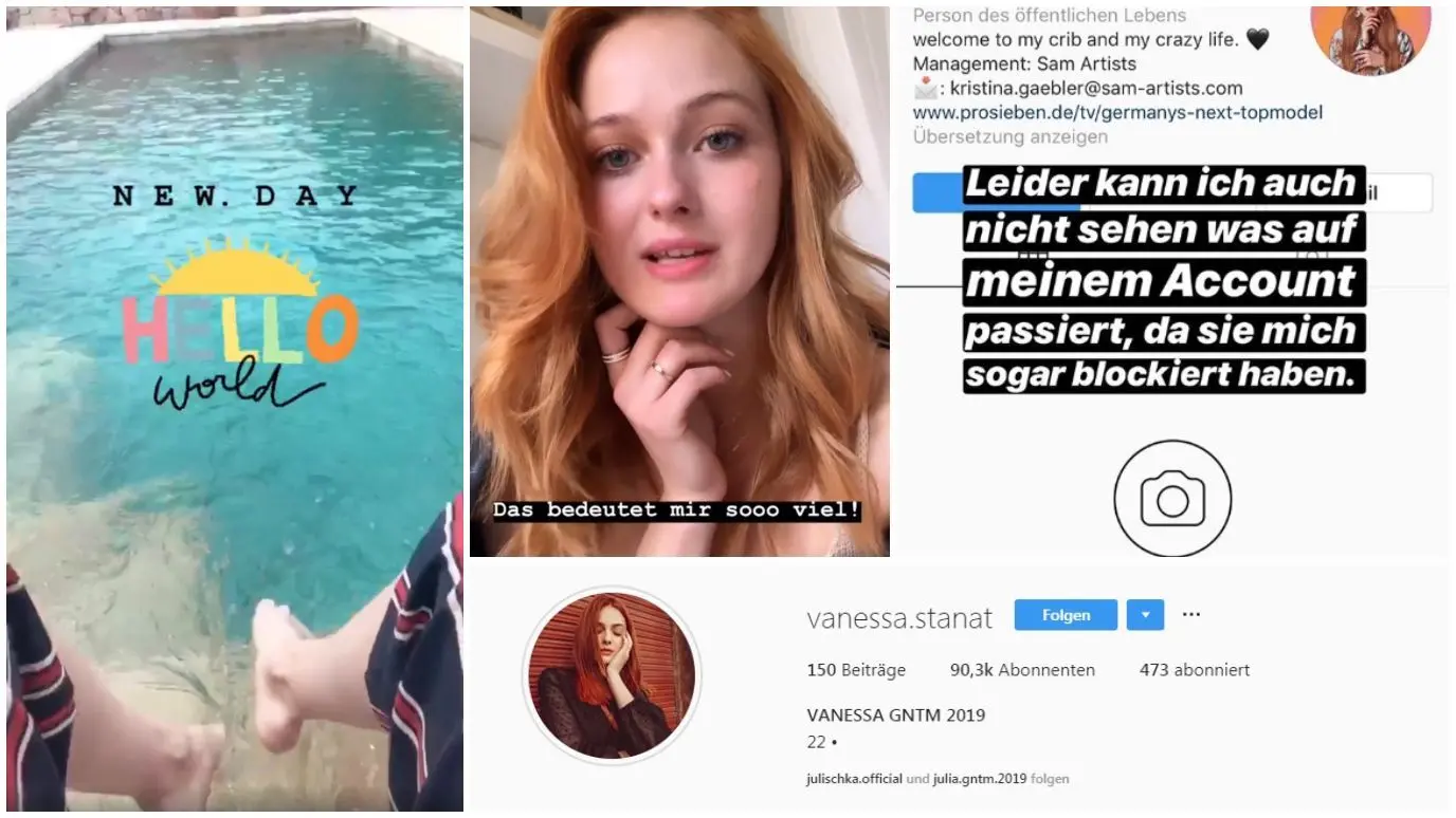 Am Samstagnachmittag ist Vanessas alter Instagram-Account wieder online - mit einer neuen Story.