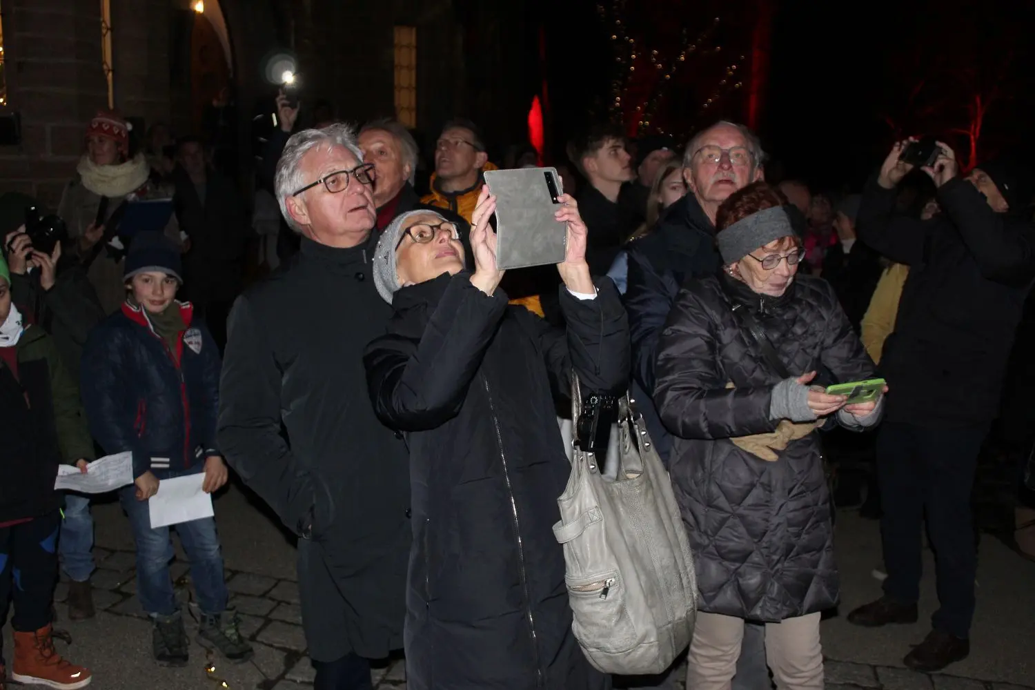 Da wurden Handys gezückt: Die Lichtershow beim „Winterzauber“ ist fantastisch.