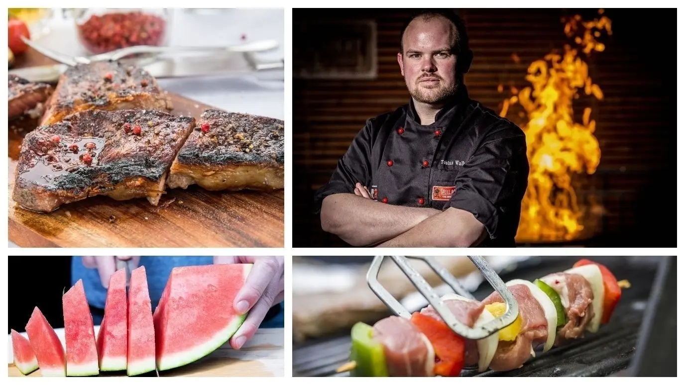 Grillmeister Tobias Walker aus Reutlingen kennt sich mit Grillen aus – und zaubert auch ein Menü auf den Tisch, das die Sommerfigur schont.
