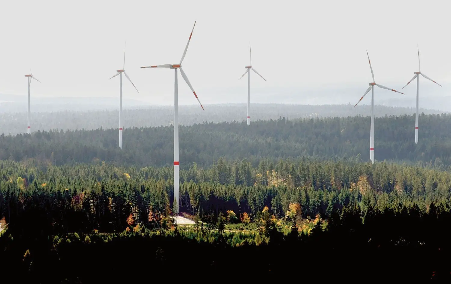 Windpark Simmersfeld im Schwarzwald: Die neueren Anlagen sind leistungsfähiger.