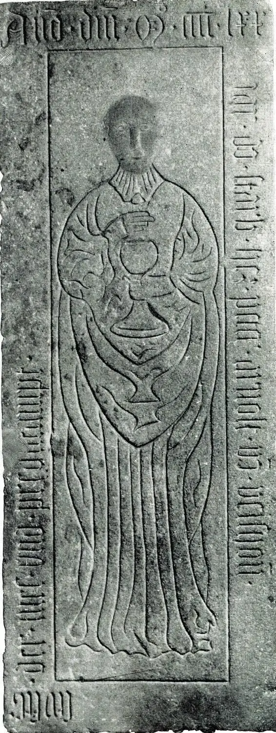 Peter Arnold, hier seine Grabplatte in der Heilig-Geist-Kirche, hat das Spital 1470 gestiftet.