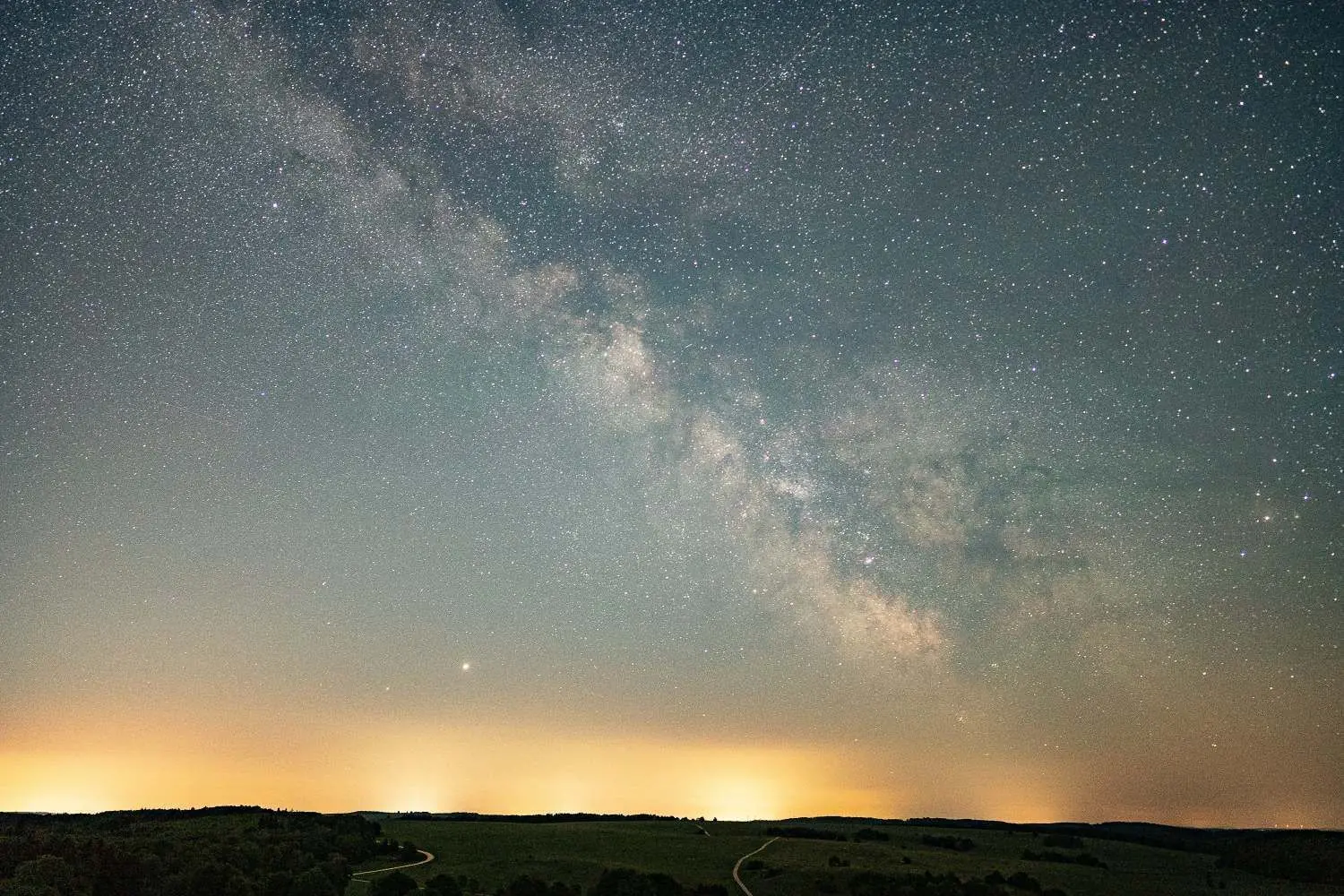 Sternenhimmel über dem ehemaligen Truppenübungsplatz.