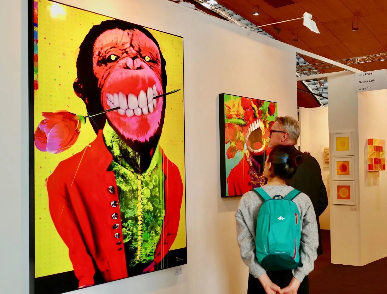 Marktschreierisches Farbgewitter auf der Art Karlsruhe 2019. ⇥