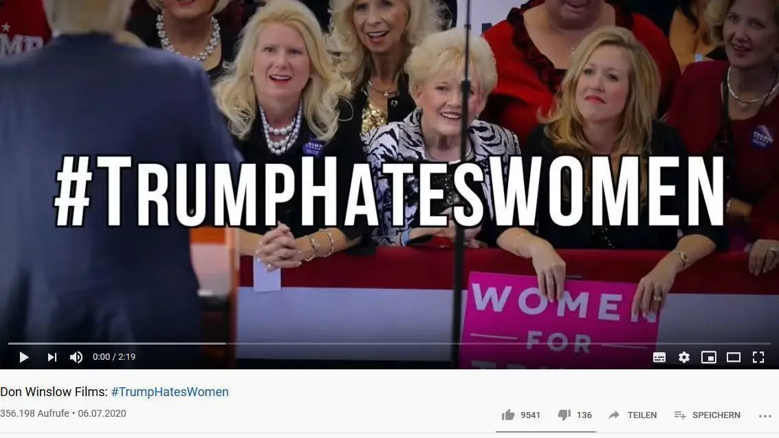Allein das Video „Trump hates Women“ (Trumps hasst Frauen) wurde 350.000-mal aufgerufen.
