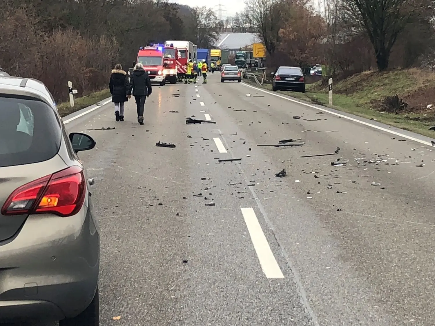 Auf der B 312 hat sich ein Unfall ereignet.