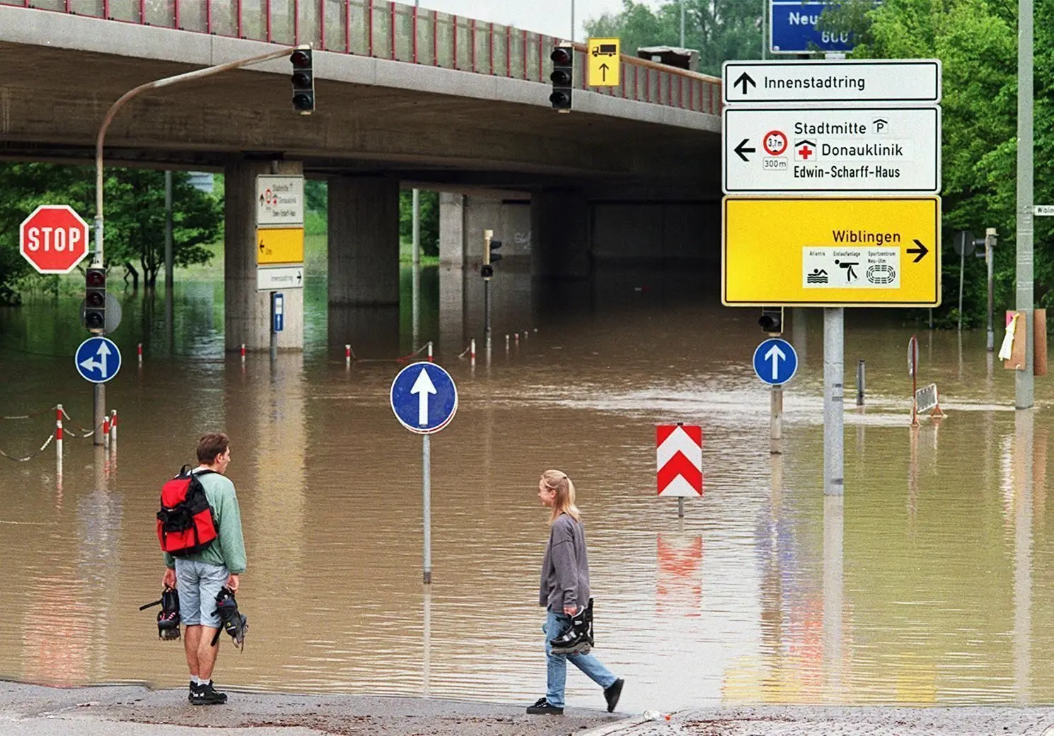 Ein Jahrhunderhochwasser überflutete am 23. Mai 1999 die Stadt Neu-Ulm.