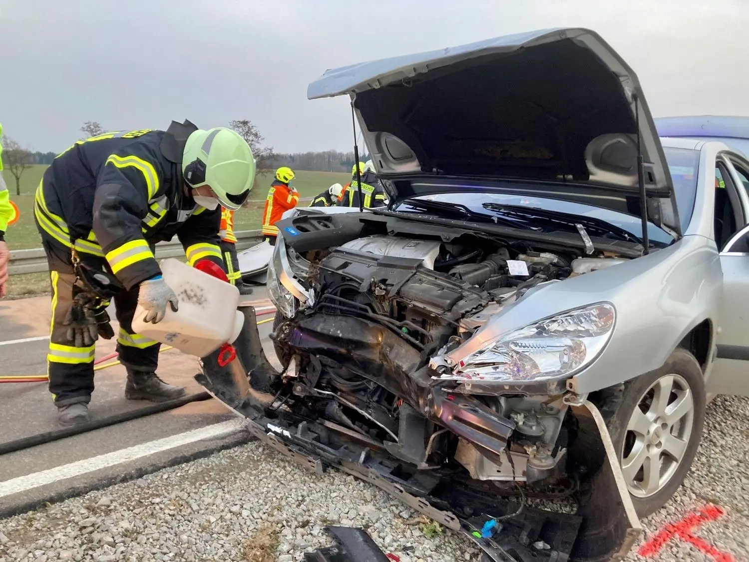Die Feuerwehr ist über Stunden im Einsatz