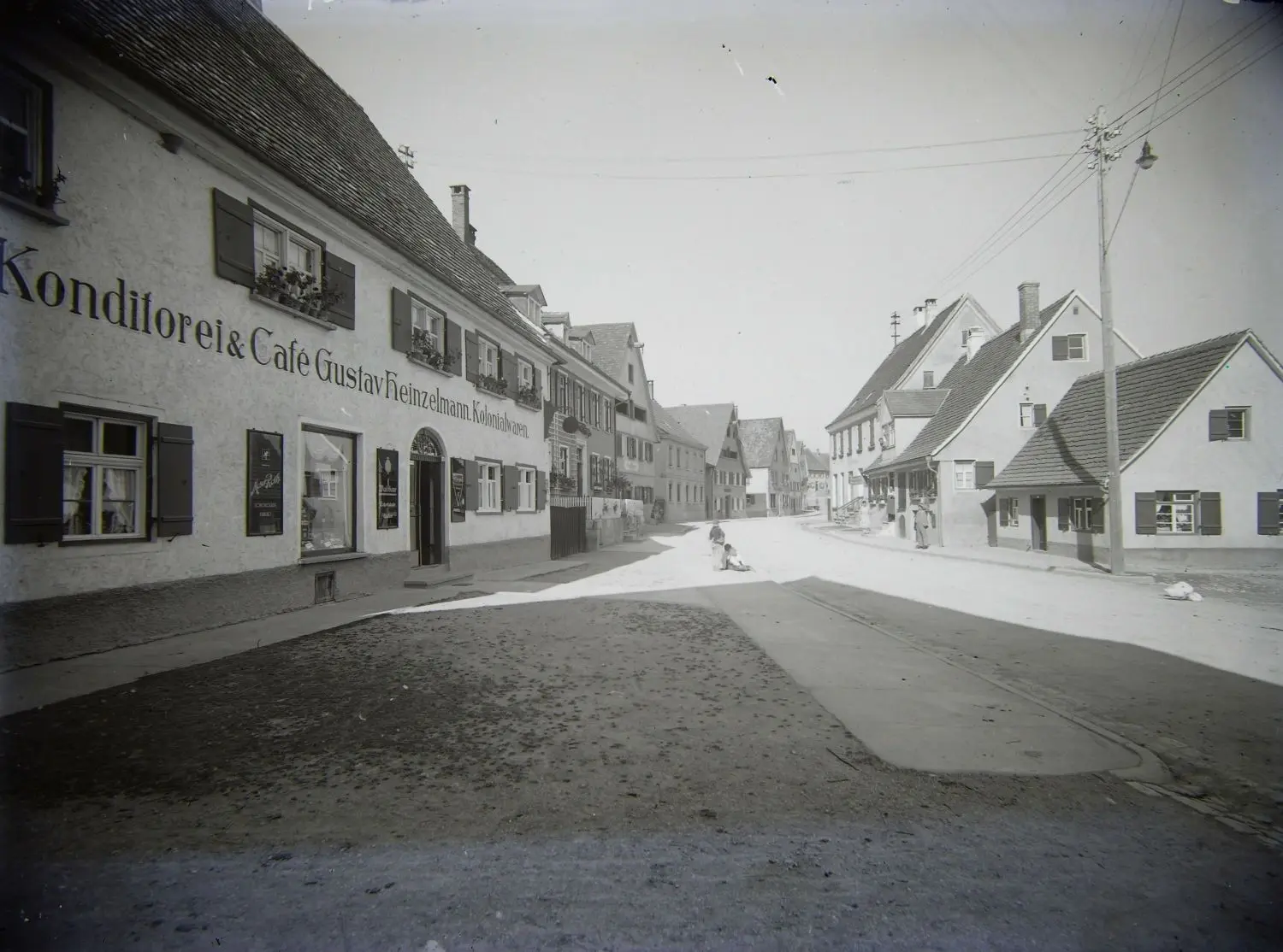 Das Café Heinzelmann in der Achstraße um 1930.
