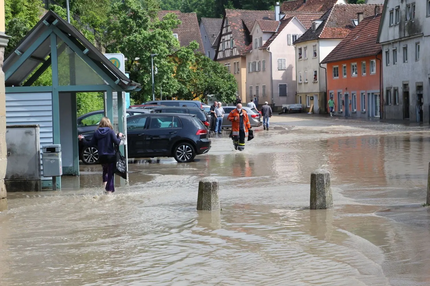 Die Überschwemmung in Steinbach am 10. Juni dieses Jahres.