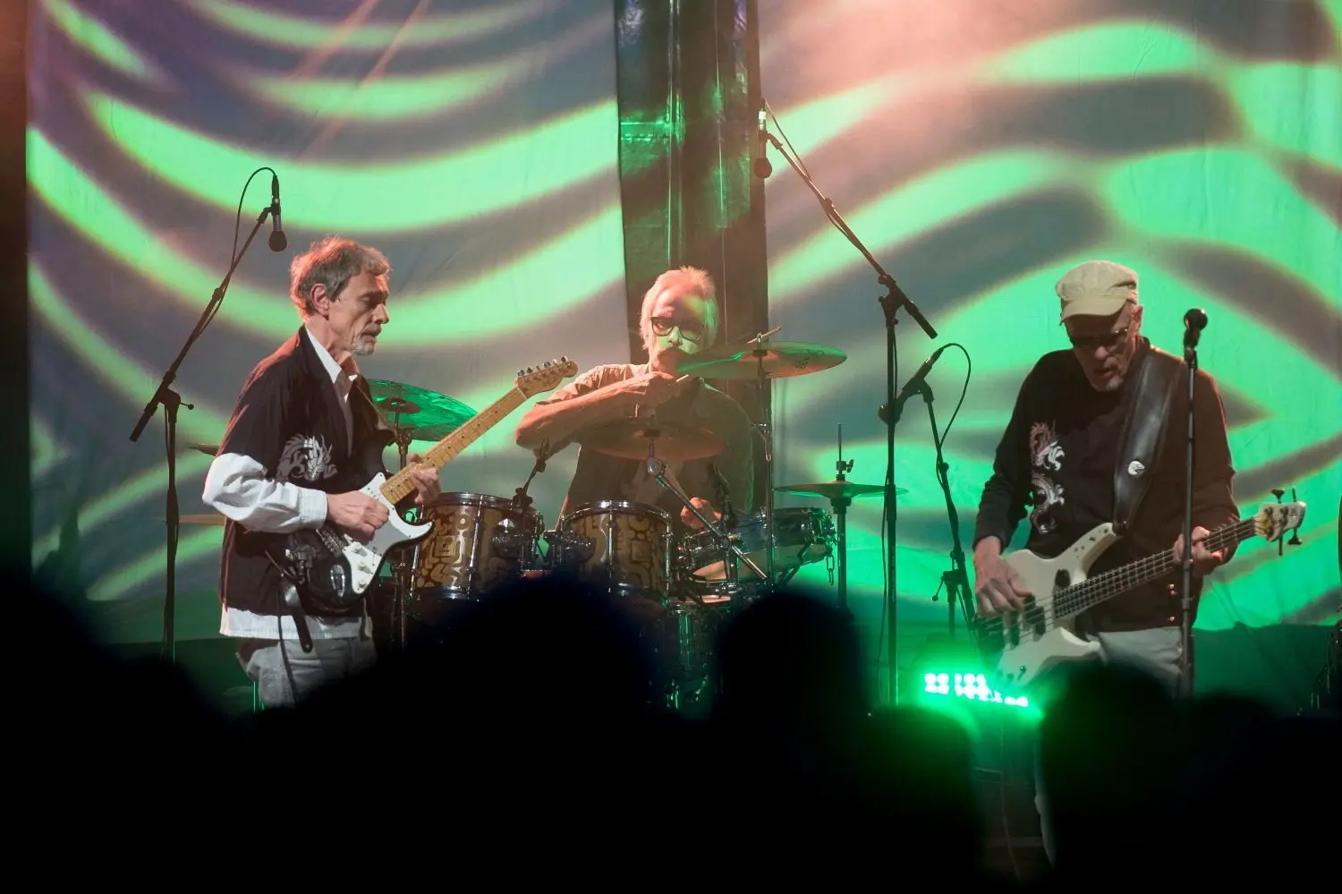 Kraan mit Peter und Jan Wolbrandt sowie Bassist Hellmut Hattler vergangenes Jahr auf der Wilhelmsburg.