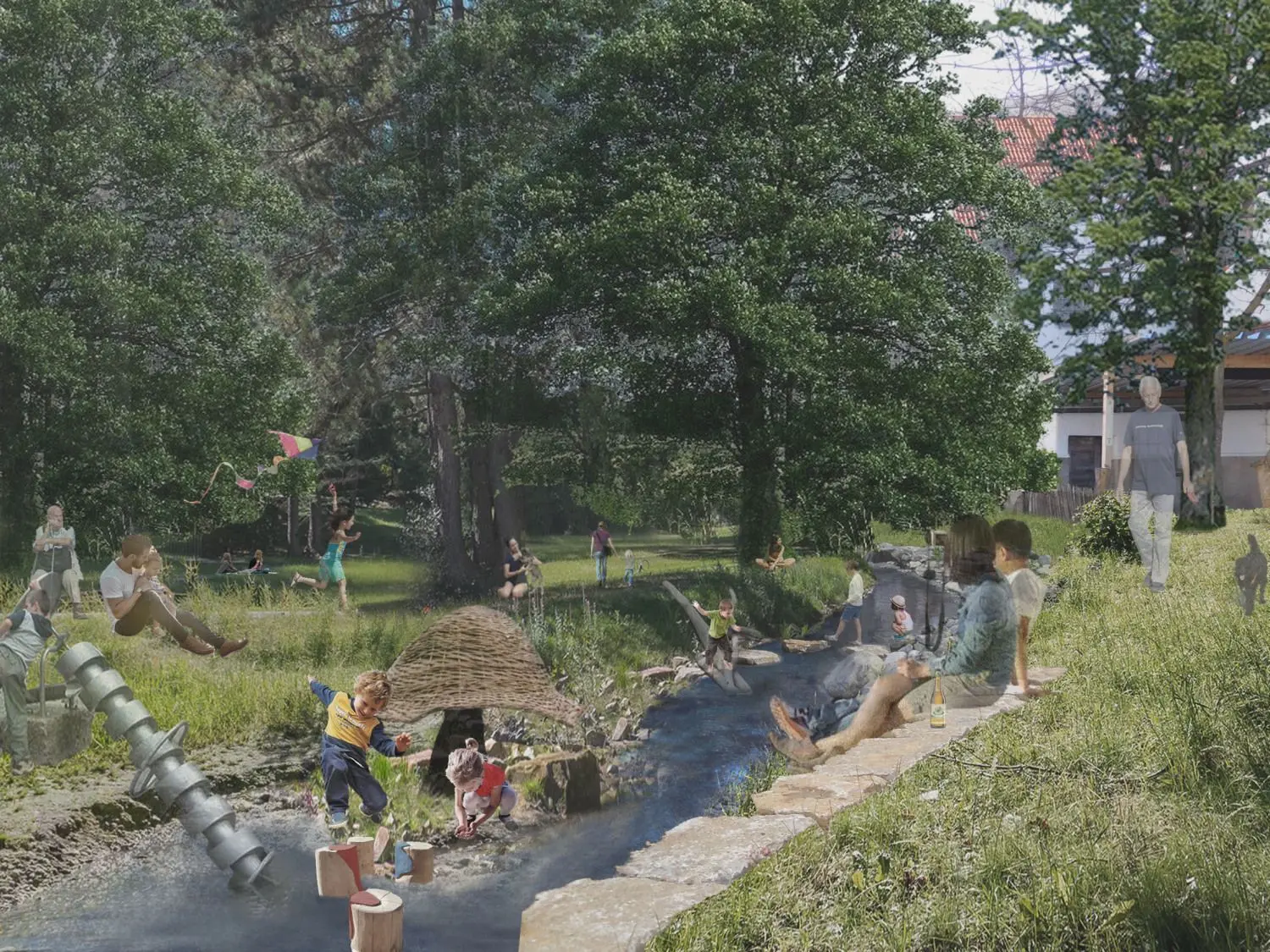 Das von den „faktorgruen“-Planern erstellte Bewerbungskonzept für die Tälesgartenschau sieht unter anderem (von oben) einen Badesee bei Bad Überkingen, eine Filsuferpromenade in Deggingen, einen Kräuterschaugarten in Bad Ditzenbach, in Mühlhausen einen Tälesmarkt und in Wiesensteig einen Bürgerpark vor. ⇥