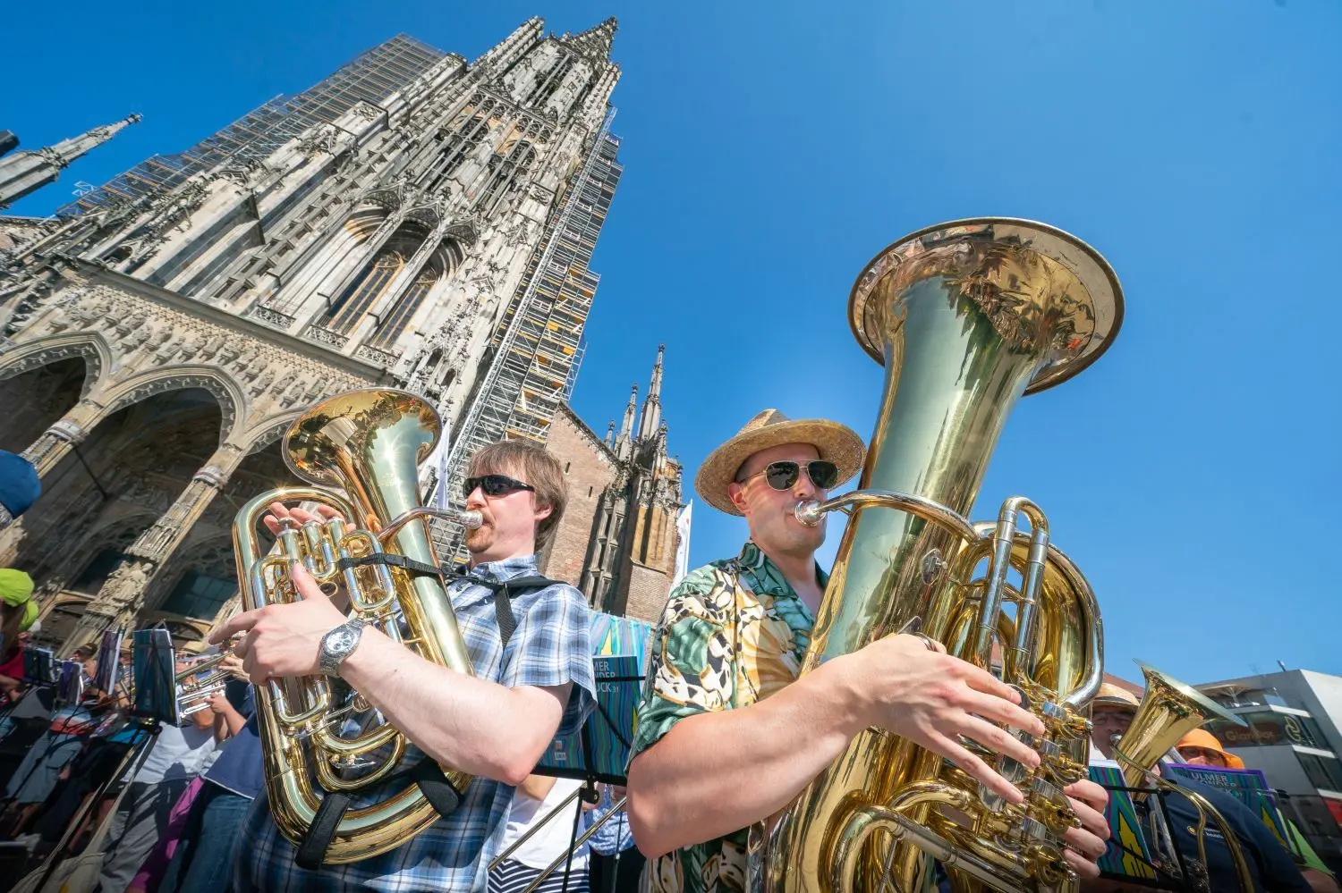 Die Schlussfeier des Landesposaunentags findet immer auf dem Münsterplatz statt.