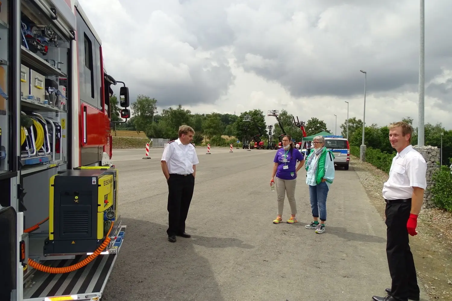 Auch die Feuerwehr Rot am See informiert.
