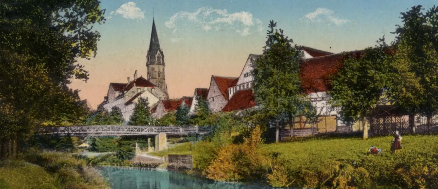 Gaildorf vor 100 Jahren: Was diese Postkartenidylle nicht verrät, ist die reiche und bewegte Geschichte der kleinen Stadt am Kocher.