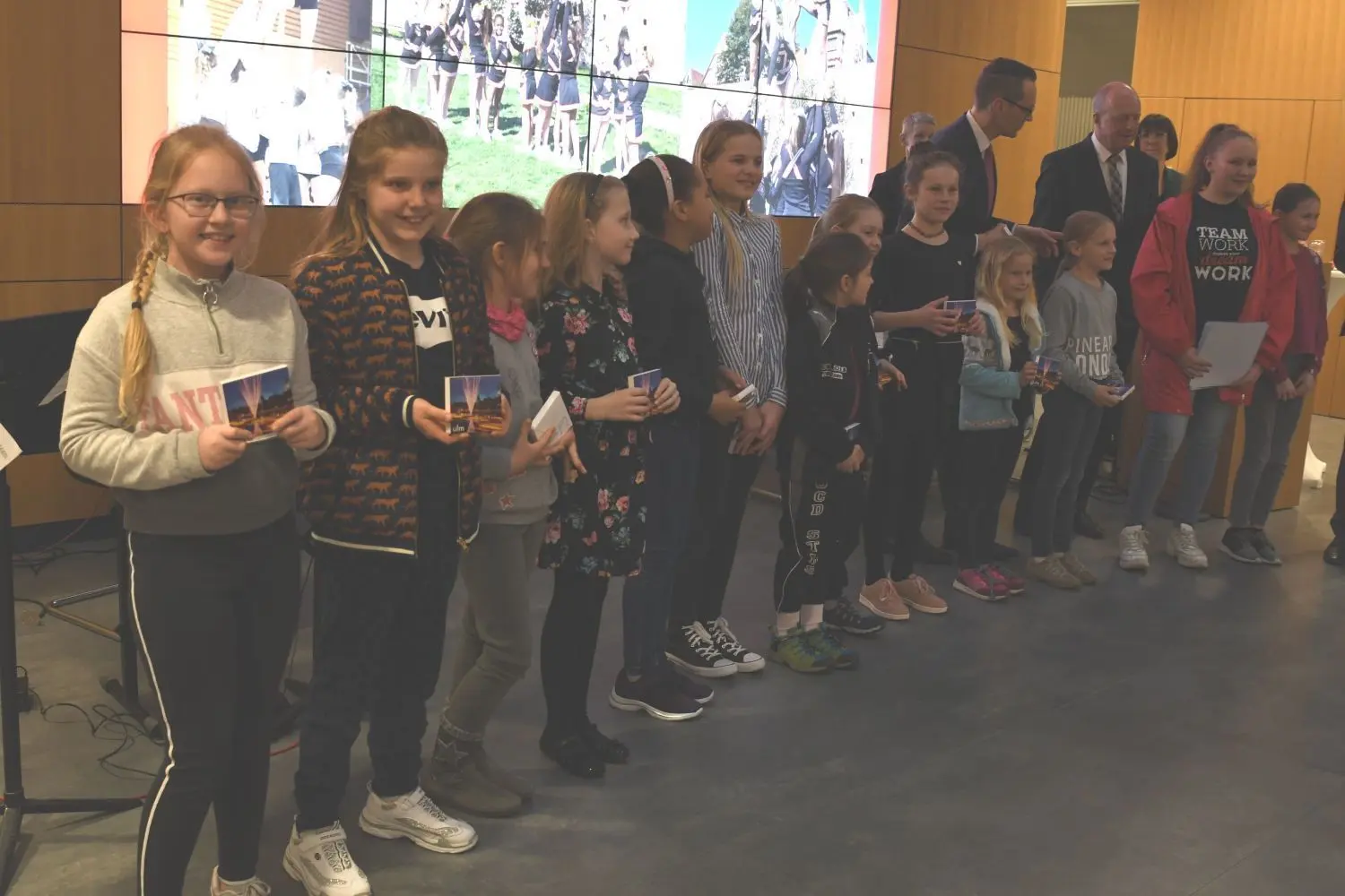 Die Cheerleader der TSG Söflingen – sie wurden Baden-Württembergische Meister der Kategorie PeeWee Cheer.