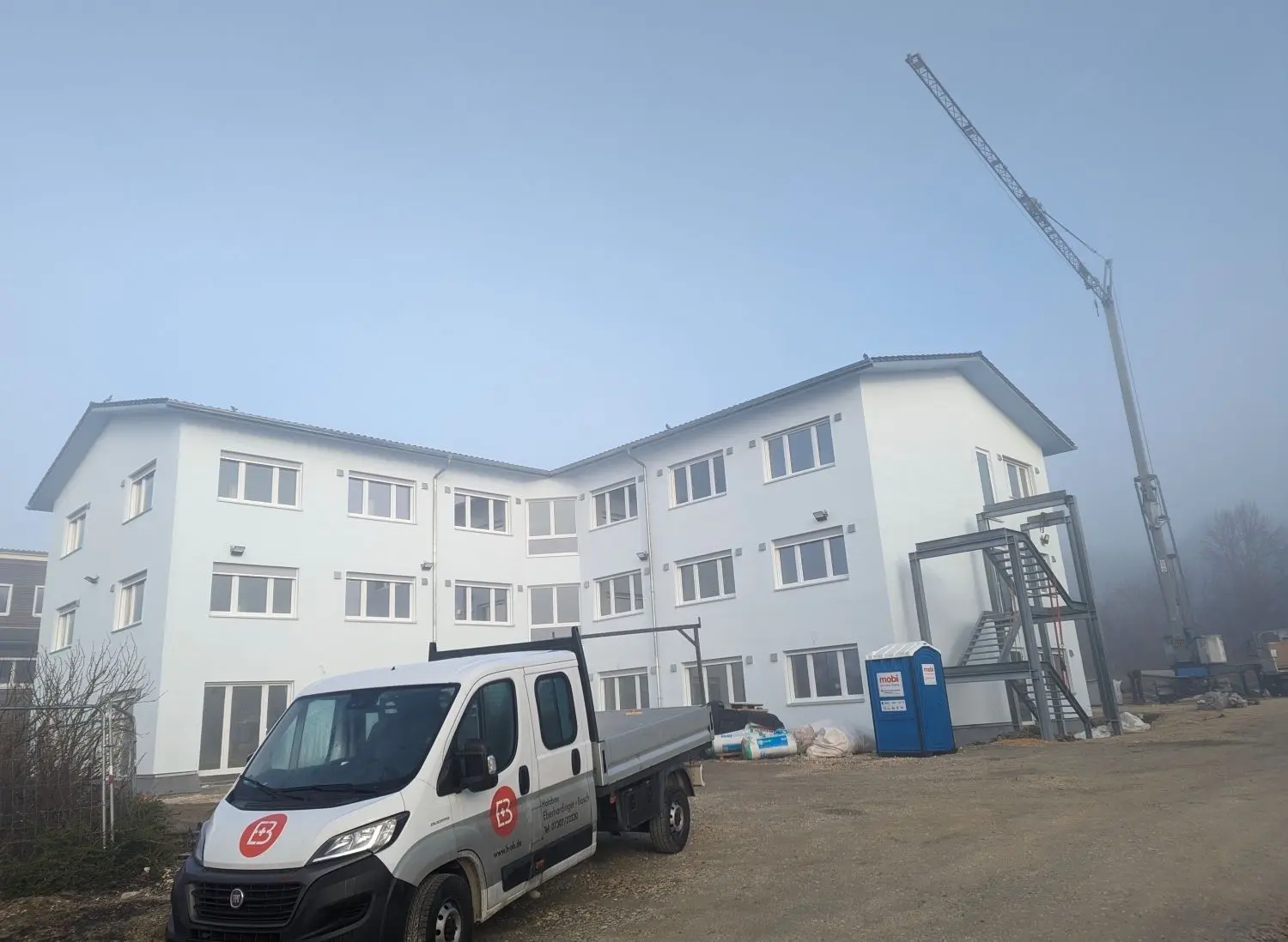 Das neue Asylheim in der Benzstraße in Senden ist so gut wie fertig. Im April soll es bezogen werden.