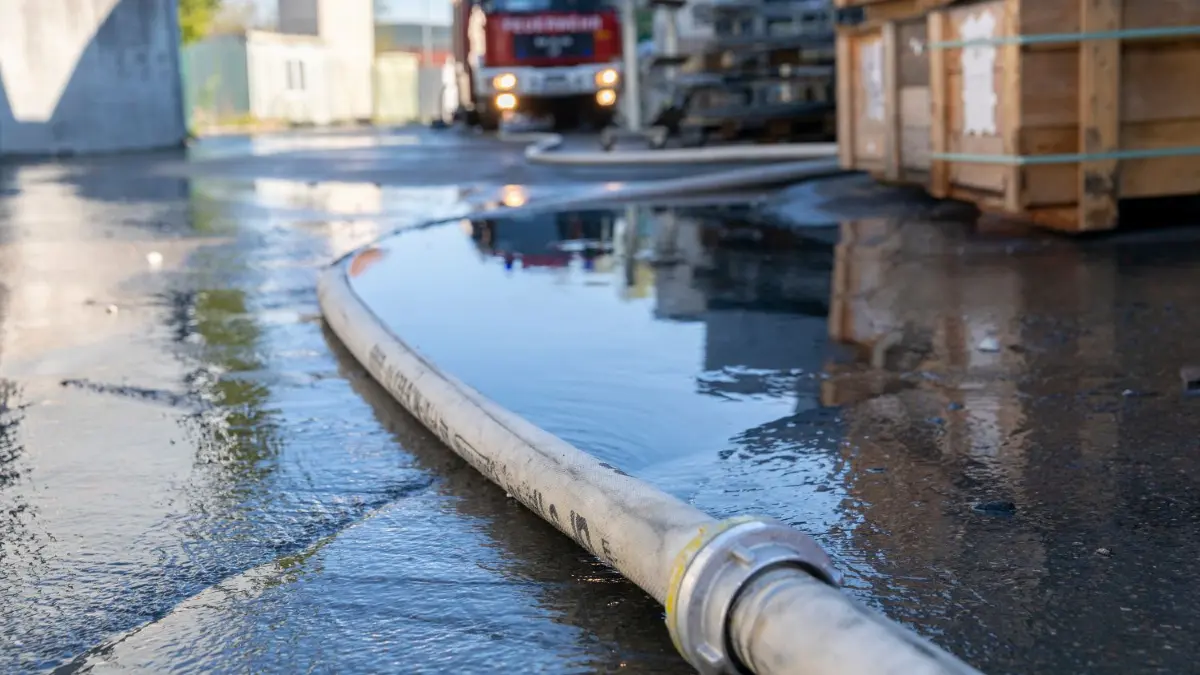 Die Feuerwehr löschte von Mittwochabend bis Donnerstagmorgen einen Brand bei der Firma Fysam, ehemals SAM, in den Heidhöfen. Außer den Einsatzkräften aus Böhmenkirch waren noch zahlreiche andere Feuerwehren aus der Umgebung im Einsatz, um den Großbrand unter Kontrolle zu bekommen. Eine Halle wurde mithilfe eines Baggers des Technischen Hilfswerks (THW) eingerissen.
Böhmenkirch, Heidhöfe, SAM, Fysam, Brand, Feuer