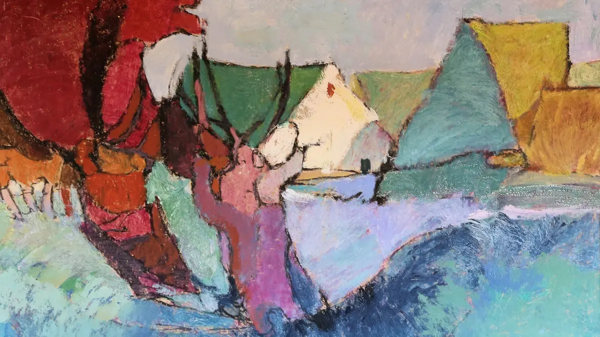 Ehingen, Ausstellung zum 100. Geburtstag von Peter Maien in der Städtischen Galerie: Das Motiv der schwäbischen Alb stammt aus dem Jahr 1980 und irgendwo zwischen Altheim und Ehingen gemalt worden