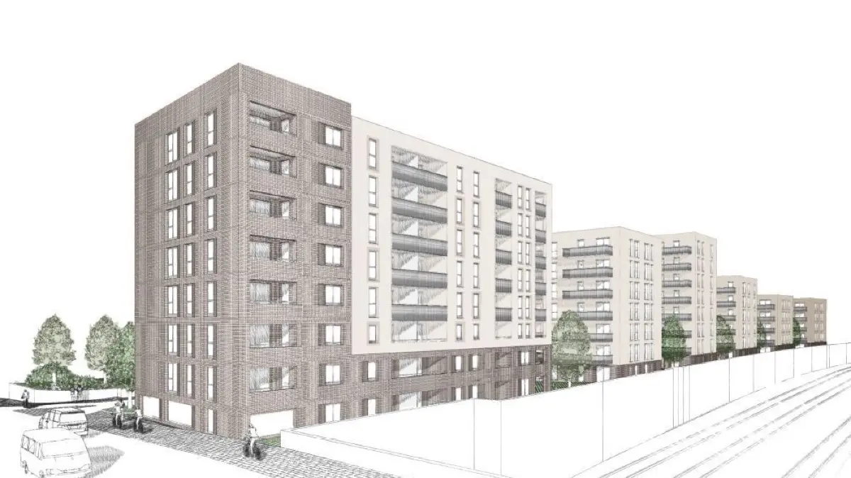 Klinker-Fassade für die Reuttier Straße: So werden die Fassaden der Häuser auf dem Leplat-Areal gestaltet.