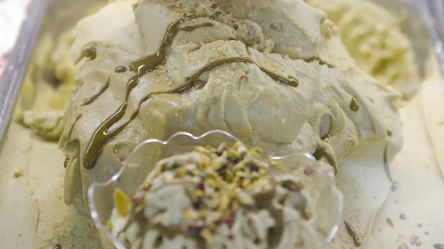 Noch einmal verfeinert wurde das Pistazieneis.⇥