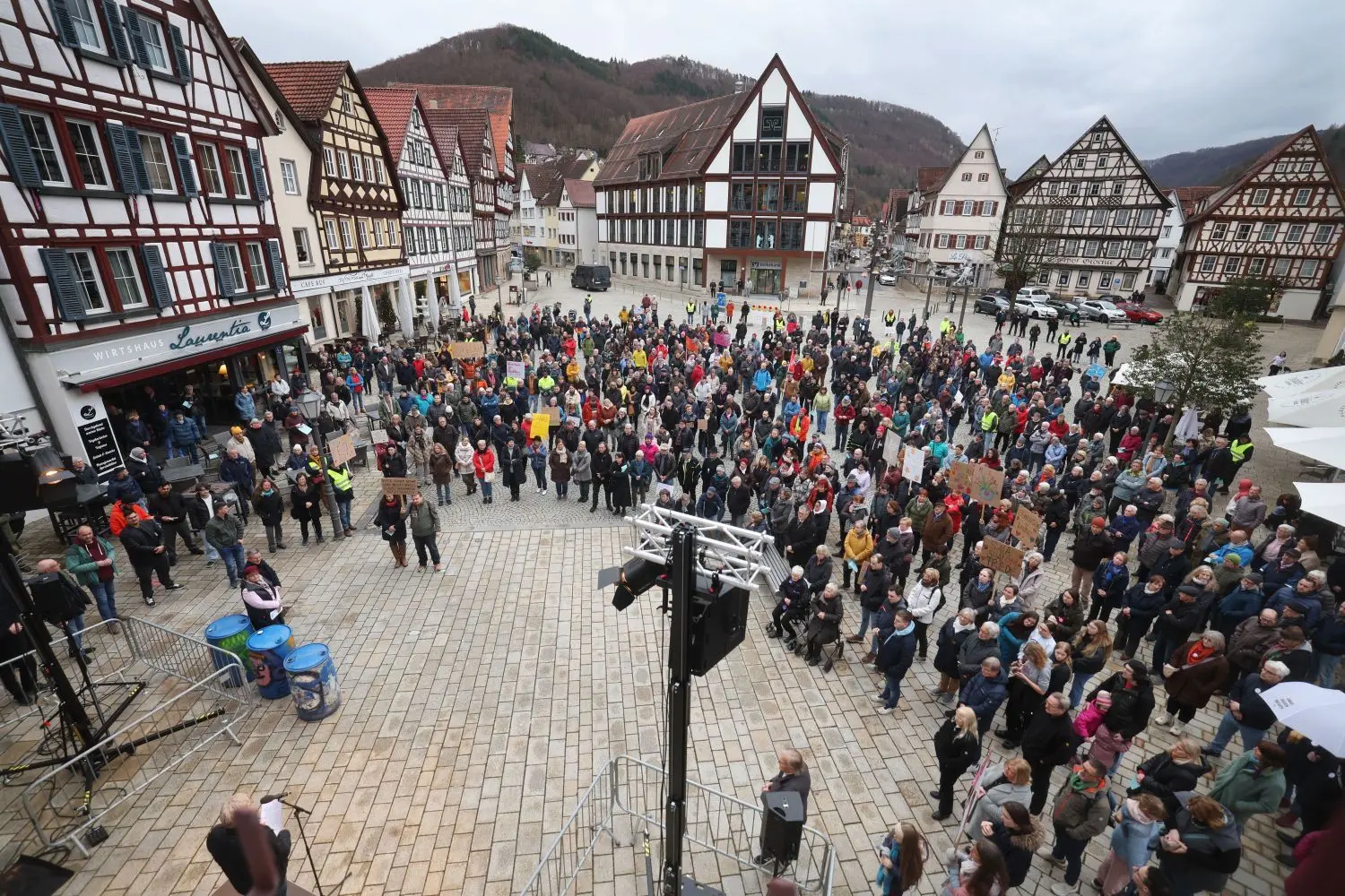 Demo gegen rechts Bad Urach 2024